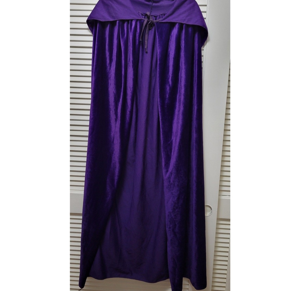 Rubies Purple Velvet Hooded Cape Cloak Costume Adult Standard Cosplay Halloween